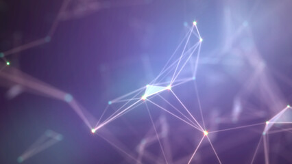 Technological background from polygons and lines.Molecule structure and communication.Technology banner.illustration.