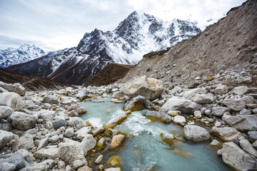 View from the Dughla waterfall bridge. Nepal