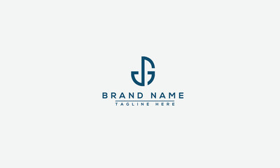 Logo design letter JG . Elegant modern. Vector template.