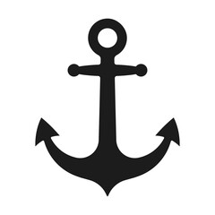 Isolated vector pictogram of anchor. Nautical symbol icon on white background. 