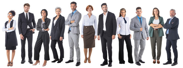 Business people team on white