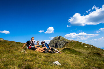 Family trekking in Low Tatras Slovakia