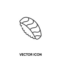 Nigiri vector icon. Modern, simple flat vector illustration for website or mobile app.Sushi or Japanese food symbol, logo illustration. Pixel perfect vector graphics