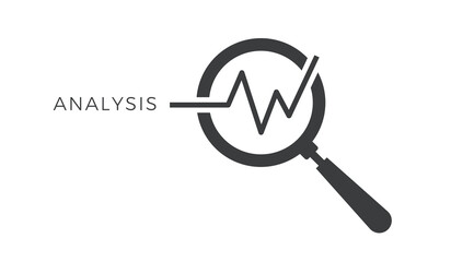 Magnifying Glass Statistic Analysis and Study Concepts Logotype Icon