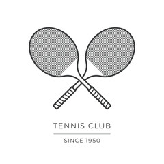 Tennis Racket Logotype Icon