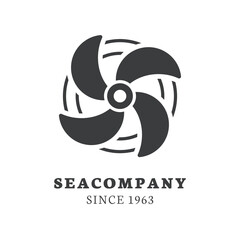 Propeller Sea Ship Logotype Icon