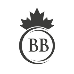 Letter BB Maple Leaf Logo Template Symbol Canadian Business, Company Logo Concept Vector Template