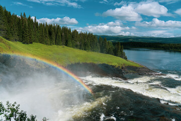 Beautiful waterfall, T&auml;nnforsen in Sweeden