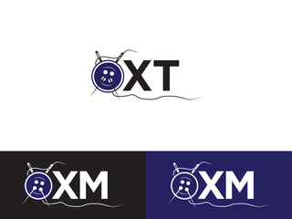 Minimalist XT Logo Letter Vector, Colorful Xt tx Logo Icon Design For Your Apparel or Tailor Shop