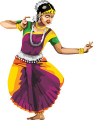 Indian Girl Traditional Dancing