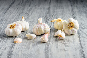 garlic on a table