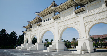 Obraz premium Taipei, Taiwan The front gate of Chiang Kai shek Memorial Hall in Taiwan