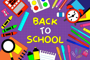 Hand drawn back to school background.