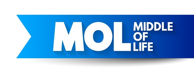 MOL - Middle of Life acronym, business concept background