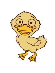 Süßes kleines Comic Entenküken 