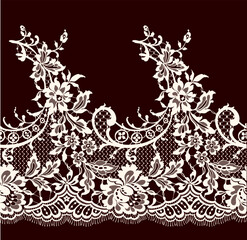 Vector lace romantic seamless pattern