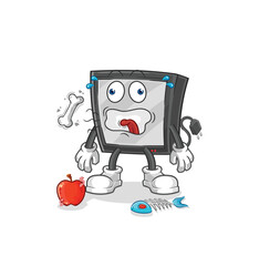 tv burp mascot. cartoon vector