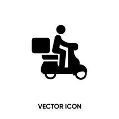 Fototapeta premium Courier vector icon. Modern, simple flat vector illustration for website or mobile app.Delivery or delivery man symbol, logo illustration. Pixel perfect vector graphics 