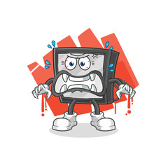 tv monster vector. cartoon character