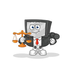 tv lawyer cartoon. cartoon mascot vector