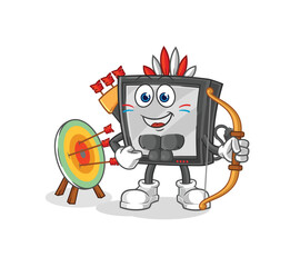 tv native american tribe. cartoon mascot vector