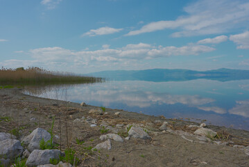 lake and mountains