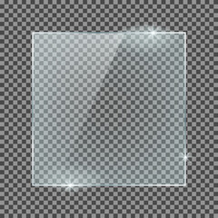 Glass plate isolated on a transparent background