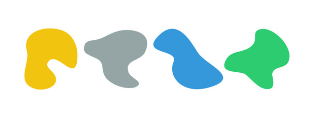 Colour liquid blob shapes