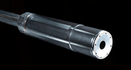 Silencer mounted on a firearm barrel
