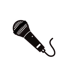 Mikrofon czarny - ikona wektorowa