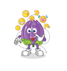 tulip laugh and mock character. cartoon mascot vector