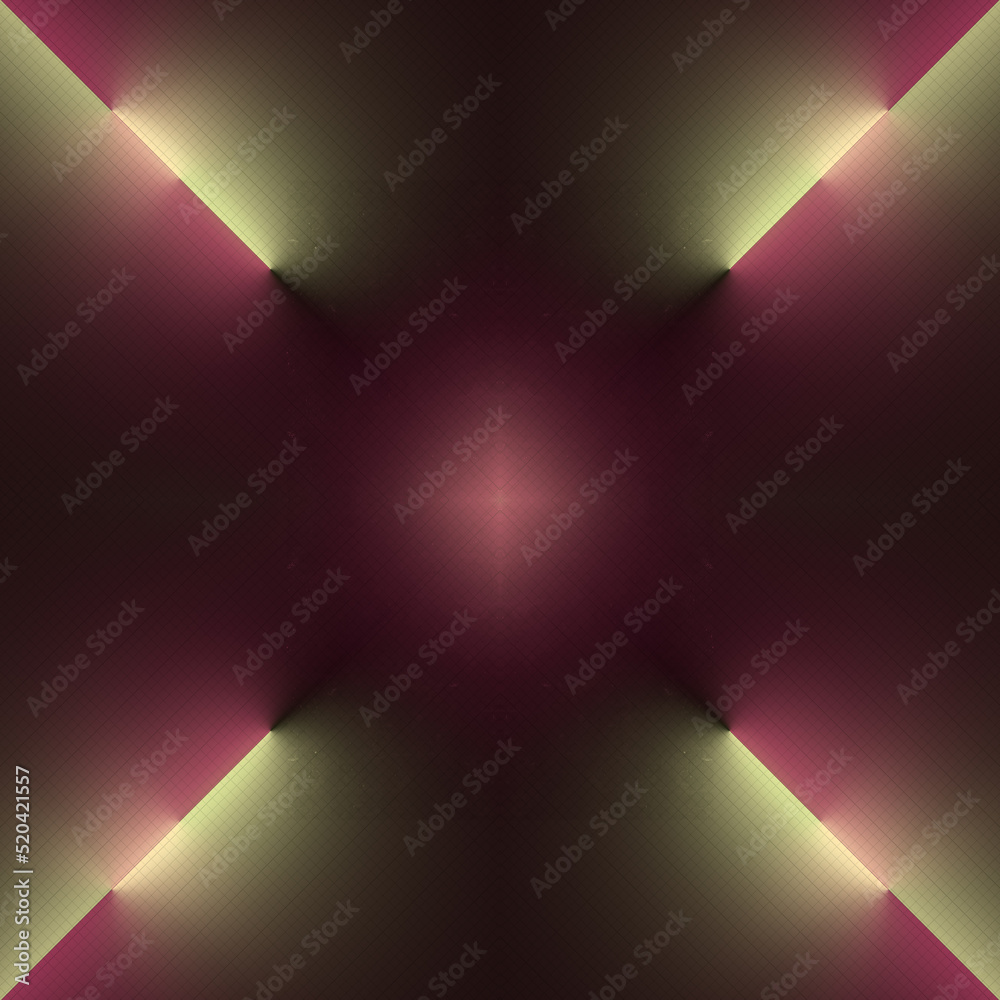 Aufkleber fluorescent lamps on a dark concrete surface. graphic background. 3d rendering digital illustration