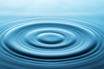 Circular wave and ripples on the water surface