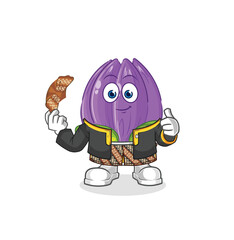 tulip Javanese character. cartoon mascot vector