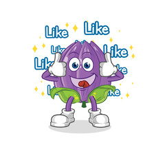 tulip give lots of likes. cartoon vector