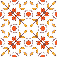 Seamless pattern of simple repeating shapes. Suitable for textiles, wrapping paper, scrapbooking. Vector.