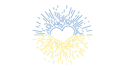 Heart in Ukrainian colors