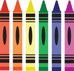 Fototapeta Vector Colored Crayons obraz