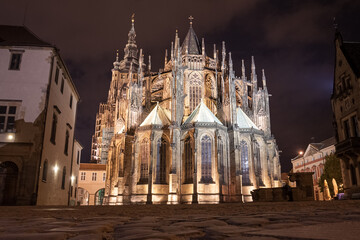 St. Vitus Cathedral at night