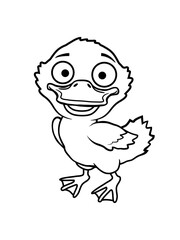 Kleines süßes Comic Entenküken 