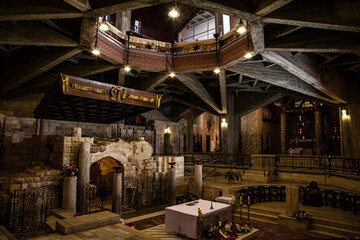 Interior of the Basilica of the Annunciation in Nazareth
