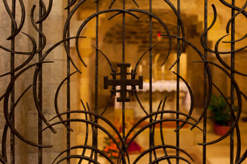 Interior of the Basilica of the Annunciation in Nazareth