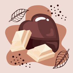 chocolate sweet hearts candies