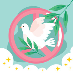 peace dove with signal