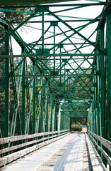 Fototapeta premium Green Metal Bridge Mendocino Northern California Travel