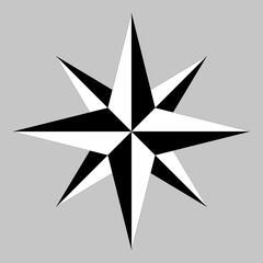 Compass rose symbol. Compass  direction indicators icon vector.
