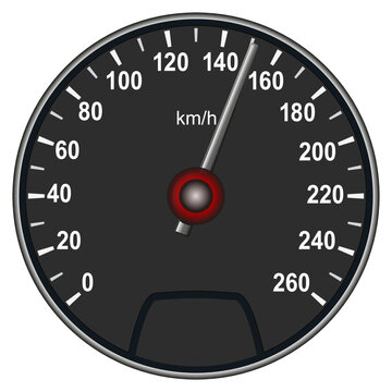 Spor automotive speedometer, dashboard. Car speed metre panel face vector