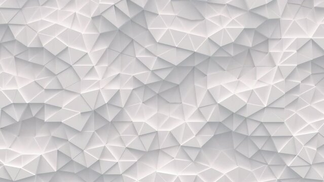 Abstract motion background from random moving triangles, seamless loop animation