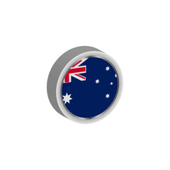 3d australia flag emblem vector design