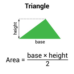 Area of triangle formula in mathematics